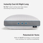 King Cooling Pillow with Dual Comfort - White