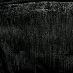 Black Crinkle Velvet Comforter Set with Plush Fill - 7 Piece