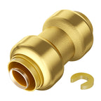 1/2" Brass Pipe Fittings Set with Push-Fit Installation - Brass