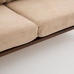 Mid-Century Modern Velvet Fabric Sofa