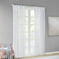 Twist Tab Voile Sheer Window Pair with Twist Tab Top – White Sheer Curtains