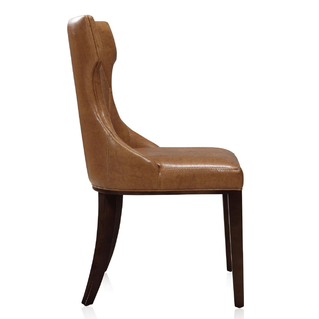Reine Dining Chair Set of 2 with Solid Wood Frame and Classic Design - Multiple Colors