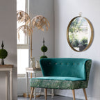 Round Mirror with Iron Frame - Gray
