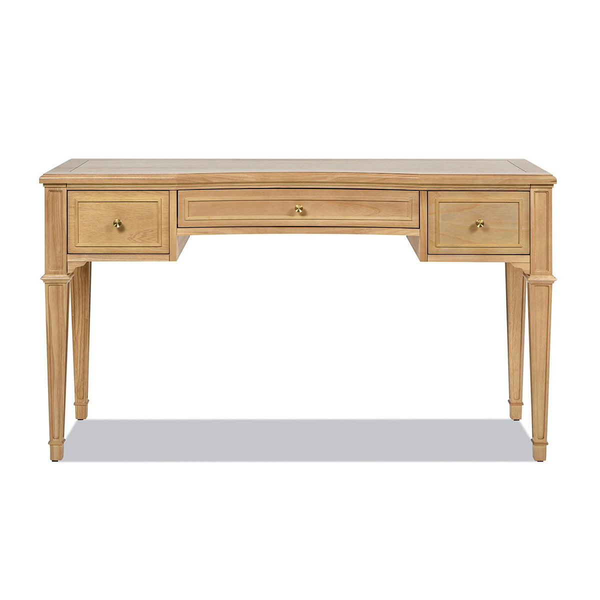 Dauphin 3 Drawer Executive Desk with Soft-Close Drawers - Light Brown or Gray