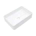 Modern Ceramic Vessel Bathroom Sink with Stain Resistance - White