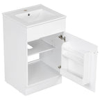 Bathroom Vanity with Sink and Adjustable Shelf - Multiple Colors