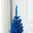 6ft Slim Pencil Artificial Christmas Tree with Full Lush Look - Blue