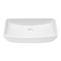 Rectangular Vessel Bathroom Sink with Sleek Modern Design - White