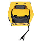 Pet Bike Trailer with Steel Frame and Foldable Design - Red