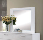Lorimar Mirror with Beveled Edge - White