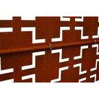 Black Metal Room Divider Privacy Screen with Rust-Resistant Finish