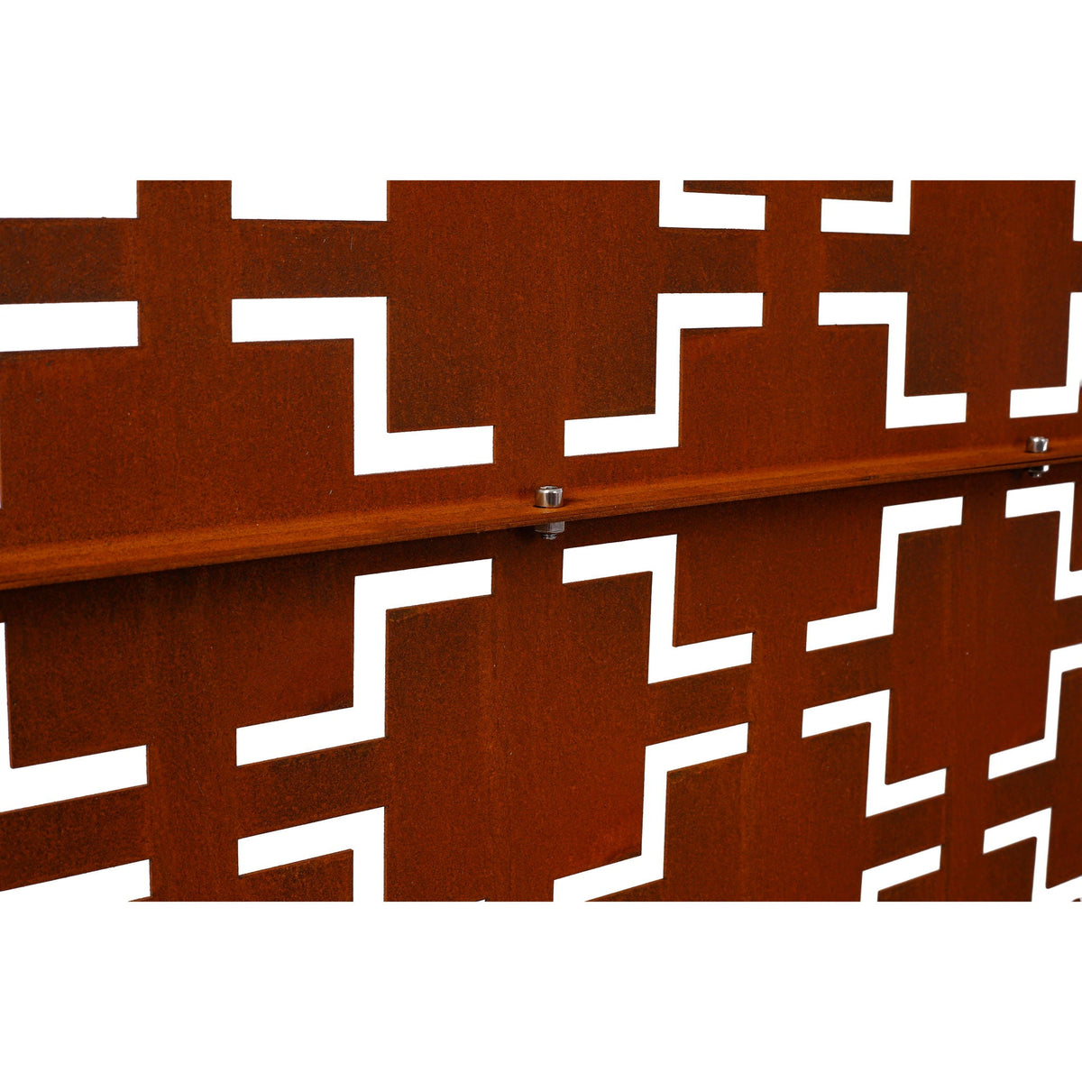 Black Metal Room Divider Privacy Screen with Rust-Resistant Finish