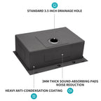 Topmount Kitchen Sink 16 Gauge Single Bowl with Nano Finish - Black