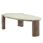 Dayana Coffee Table with Fiber Concrete Construction - Oak / Off White