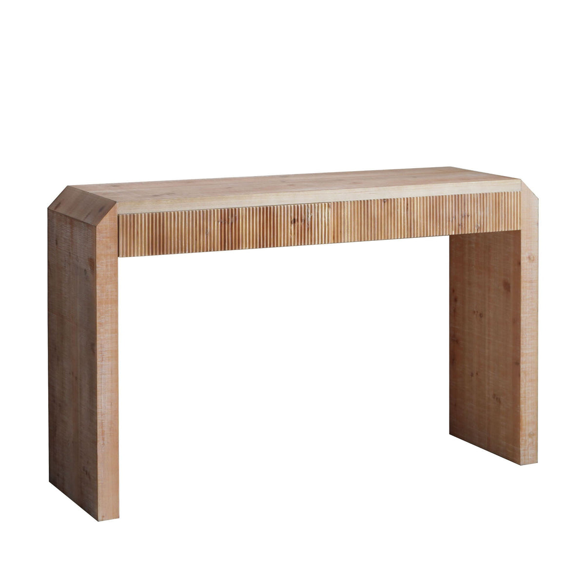 Rustic Modern Console Table with Drawer Storage - Natural Wood