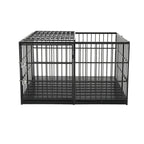 Extra Large Heavy Duty Dog Crate with Removable Pans - Black