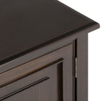 Wide Solid Wood TV Stand with Ample Storage - Dark Brown, White, Gray