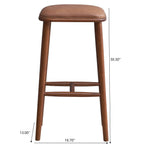 Stylish Design Bar Height Stool with Upholstered Seat - Black or Light Brown