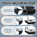 Single Horn Anvil with Robust Cast Steel Construction - Black