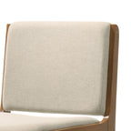Contemporary Dining Chair Set with Upholstered Fabric Seats - Light Brown