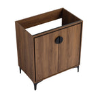 Modern Bathroom Vanity Cabinet with Soft Closing Doors - Dark Brown