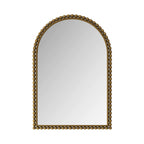 Vintage Iron Art Arch Mirror with Table & Wall Display Options - Gold or Pearl Silver
