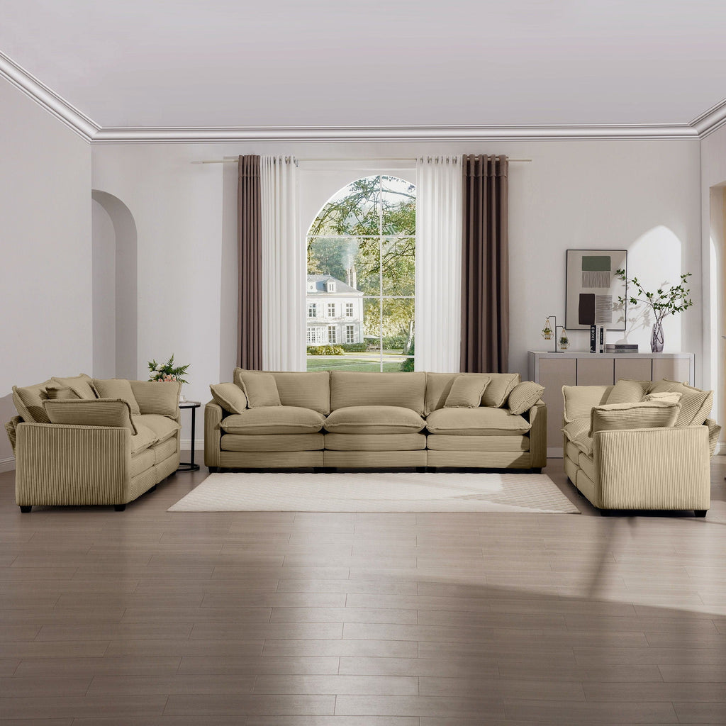 Oversized Deep-Seat Fabric Sofa & Chair Sets