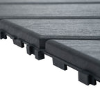 Durable Plastic Interlocking Deck Tiles with Waterproof Design - Dark Gray or Brown