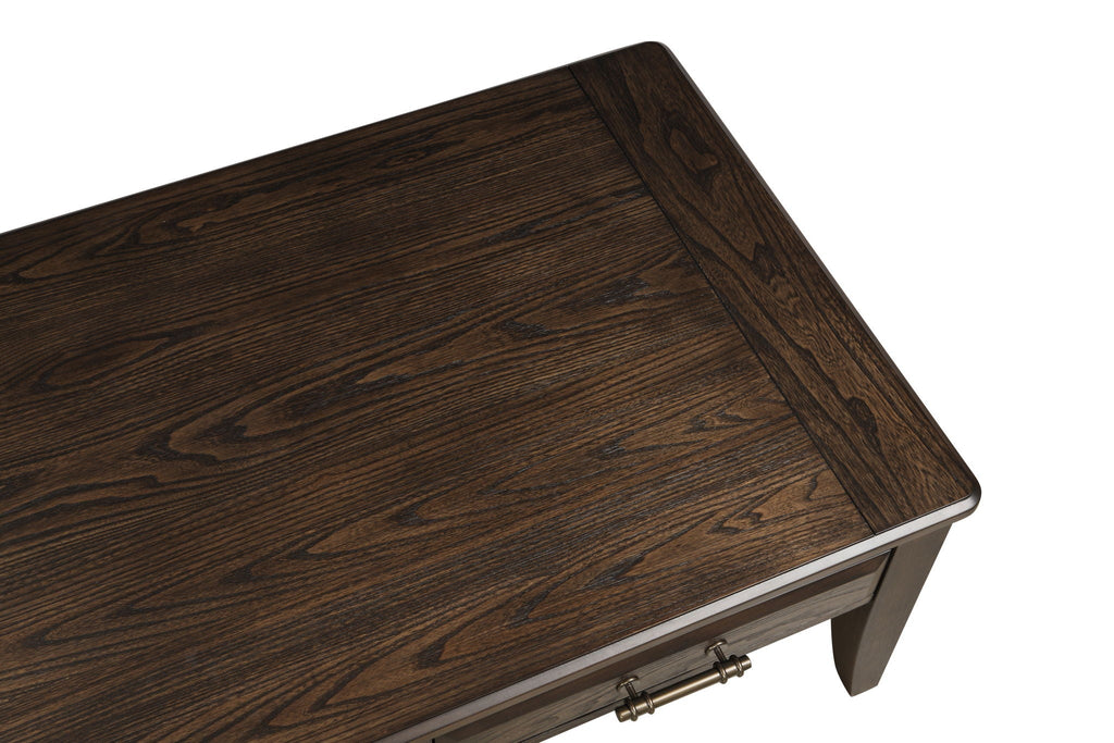 Traditional Table With Storage with Drawer - Dark Brown