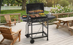 4 Burner Propane Gas BBQ Grill with Side Burner - Black