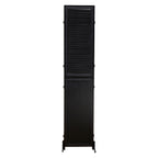 Rustic 3 Panel Room Divider with Metal Frame - Black or Light Brown