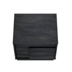 Modern Nightstand with Push to Open Drawers - Dark Gray, Dark Brown, or Light Brown