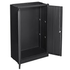 Metal Storage Cabinet With Locking Doors And Adjustable Shelf