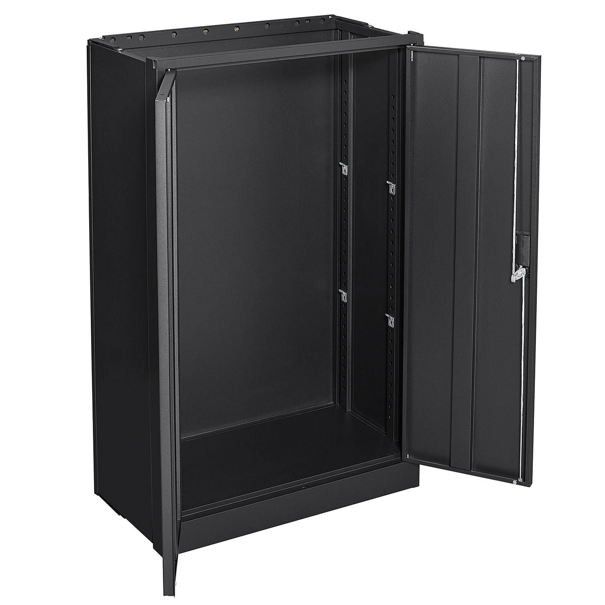 Metal Storage Cabinet With Locking Doors And Adjustable Shelf