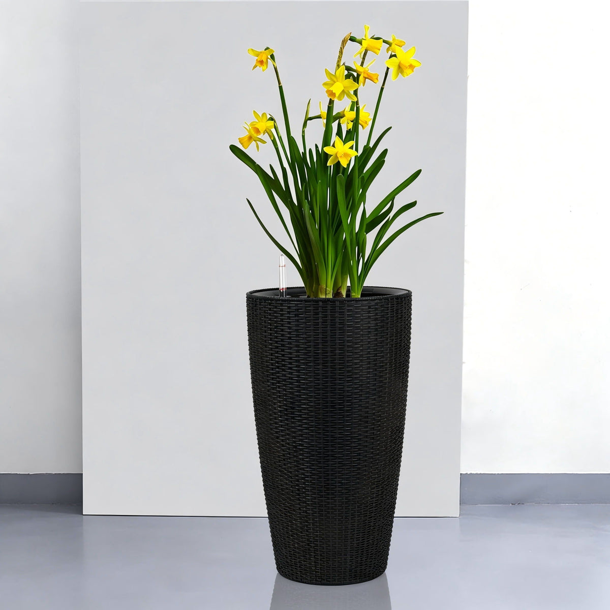 Tall Planters Set with Auto Watering and Water Level Monitor - Polypropylene