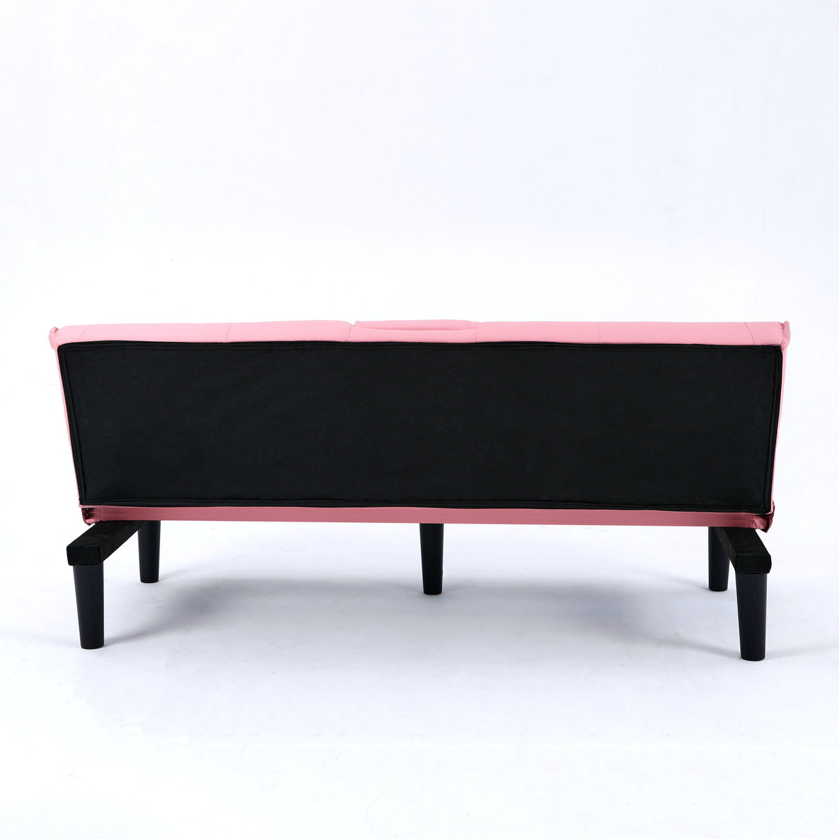 Foldable Sofa Bed with Cup Holder and Solid Wood Frame - Multiple Colors