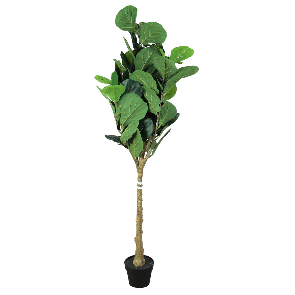 Artificial Fiddle Leaf Fig Tree 5.5FT with Planter - Green