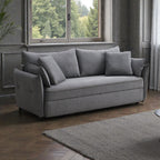 Irina Pull-Out Sleeper Sofa with Storage and Removable Cushions - Dark Gray or Blue