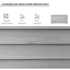 75 Gallon Wooden Deck Box with Aerating Gap and Weather-Fighting Finish - Gray