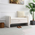 Modern Teddy Upholstered Bed End Bench with Storage - Multiple Colors