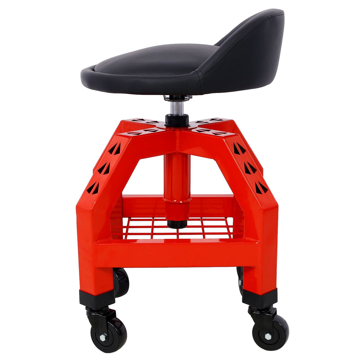Pneumatic 360 Degree Swivel Creeper Stool with Adjustable Height - Red, Yellow, Green, Dark Gray