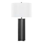 Cosmo Contemporary Table Lamp with Drum Shade - Black or Bronze