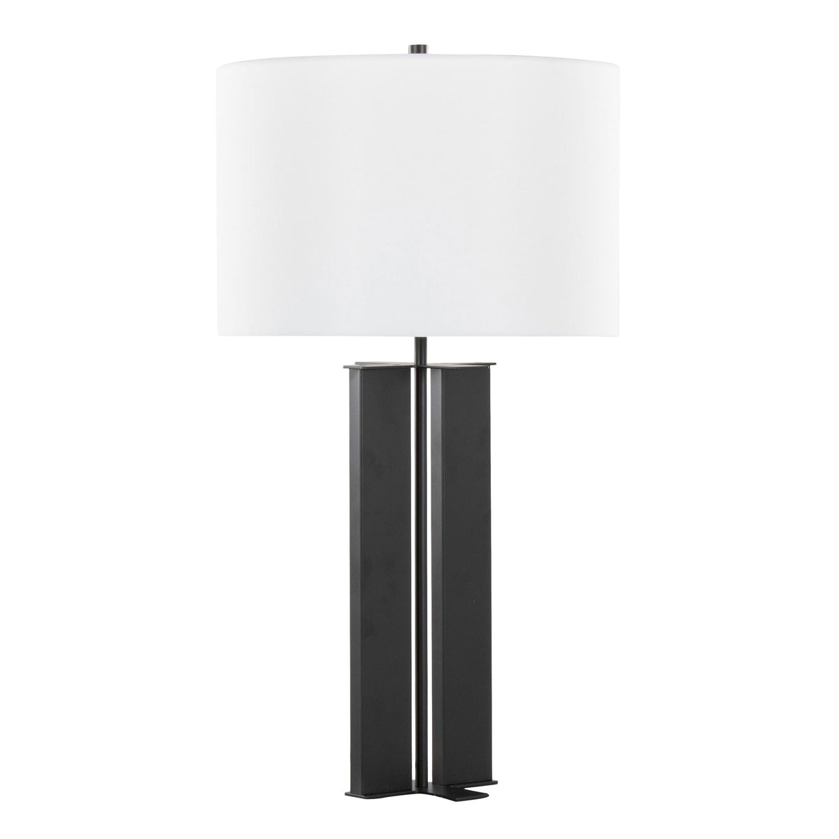 Cosmo Contemporary Table Lamp with Drum Shade - Black or Bronze