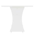 Modern Dining Table with Adjustable Metal Feet - Dark Gray or White