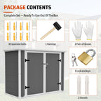 Horizontal Outdoor Storage Shed with Hydraulic Lid and Ramp - Resin