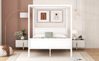 Canopy Platform Bed with Headboard and Footboard, Slat Support Leg - Queen