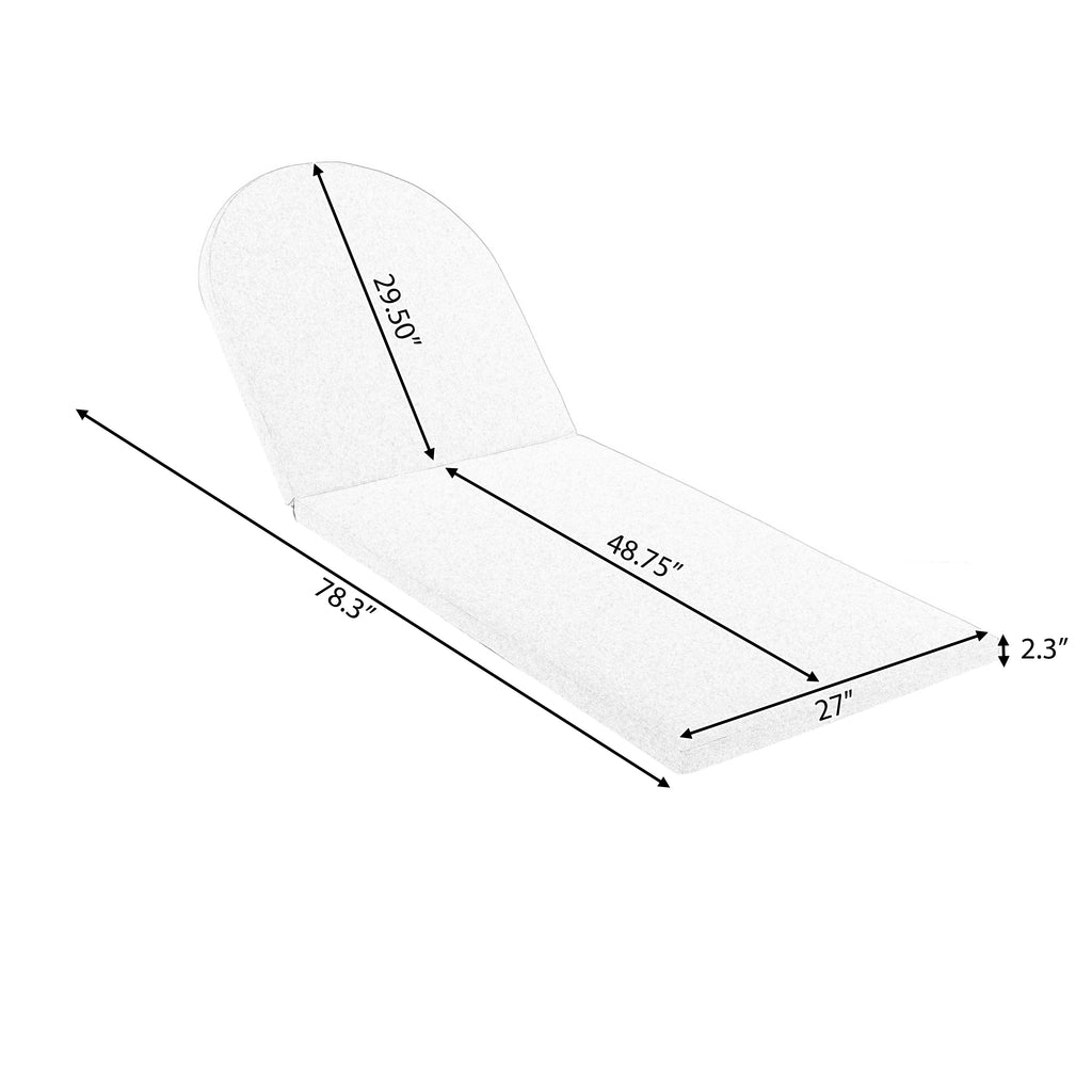 Outdoor Chaise Lounge Chair with Adjustable Backrest and Cushion - Beige