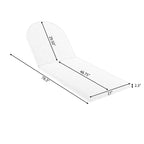 Outdoor Chaise Lounge Chair with Adjustable Backrest and Cushion - Beige