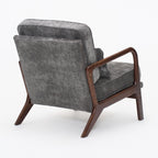 Upholstered Living Room Chair with Curved Armrests - Choice of Color