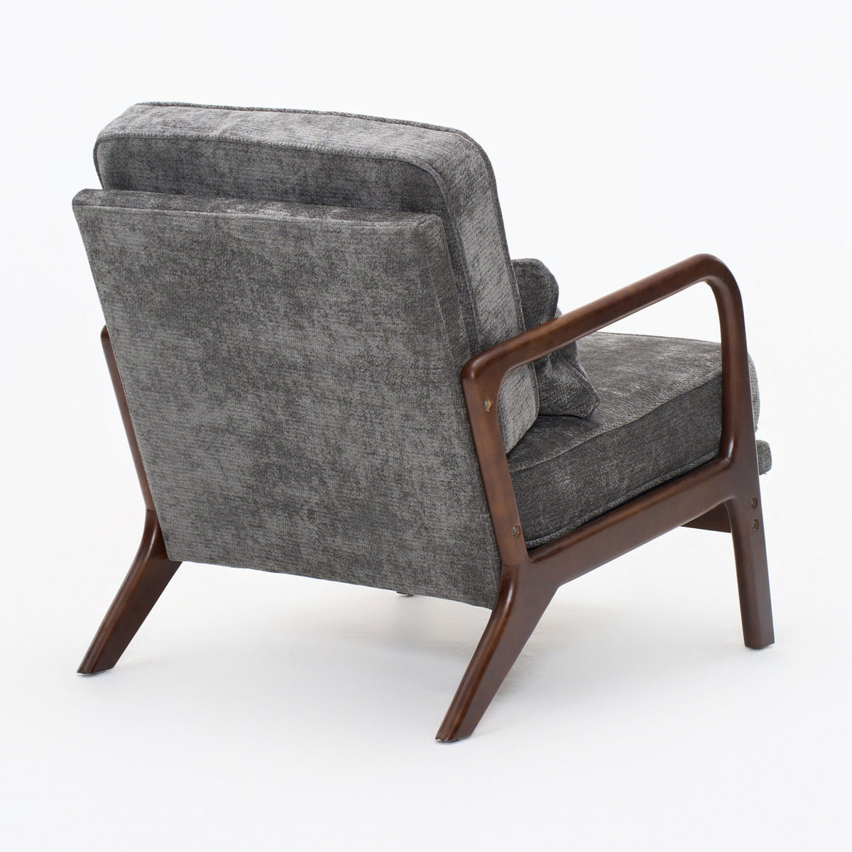 Upholstered Living Room Chair with Curved Armrests - Choice of Color